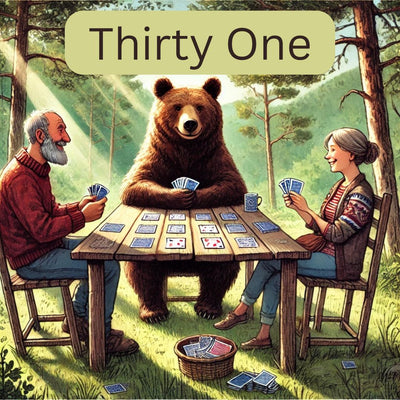 Bear Playing Thirty One with Campers