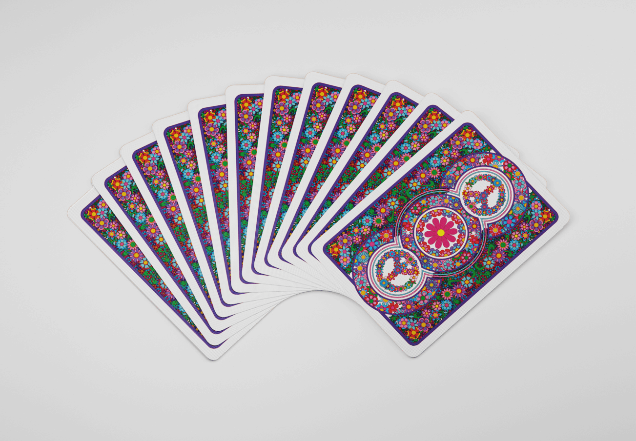 PlayingCardDecks.com-Peace & Love Bicycle Playing Cards