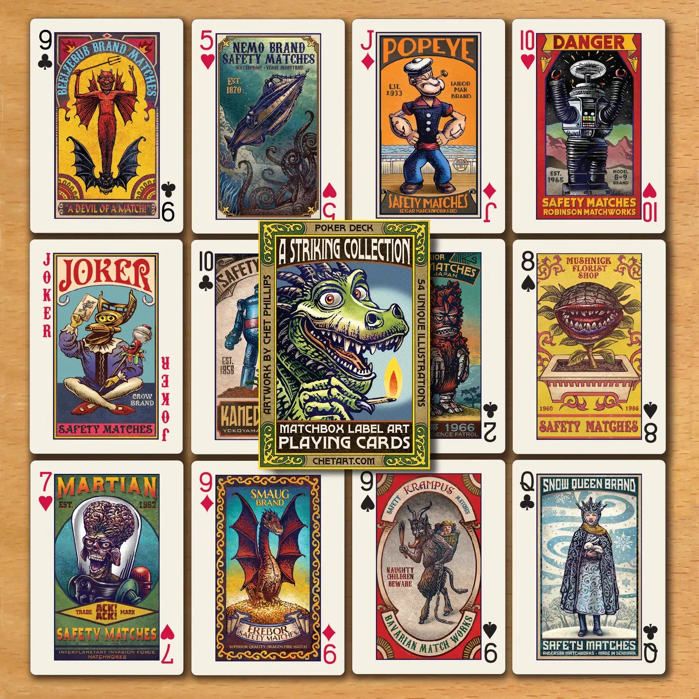 A Striking Collection: Matchbox Label Playing Cards