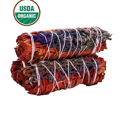 4" Dragon's Blood w/ Lavender Smudge Stick