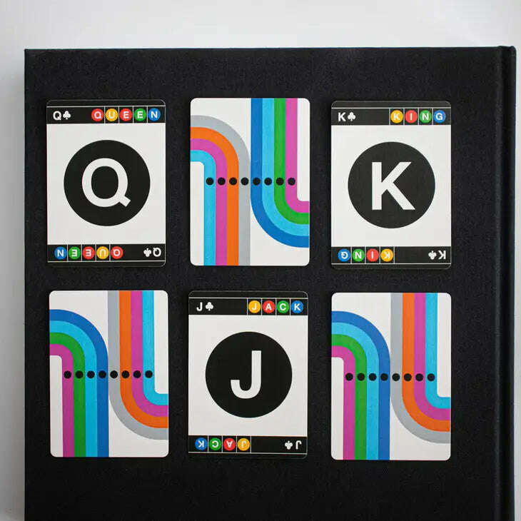 PlayingCardDecks.com-Fulton Street MTA 1972 Vignelli Map Playing Cards USPCC