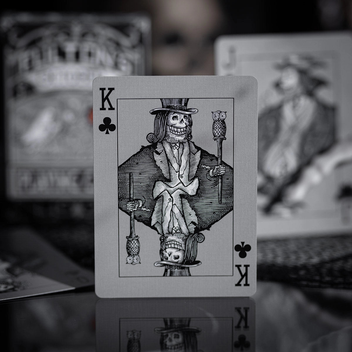 Fultons October Tombstone Grey Halloween Playing Cards