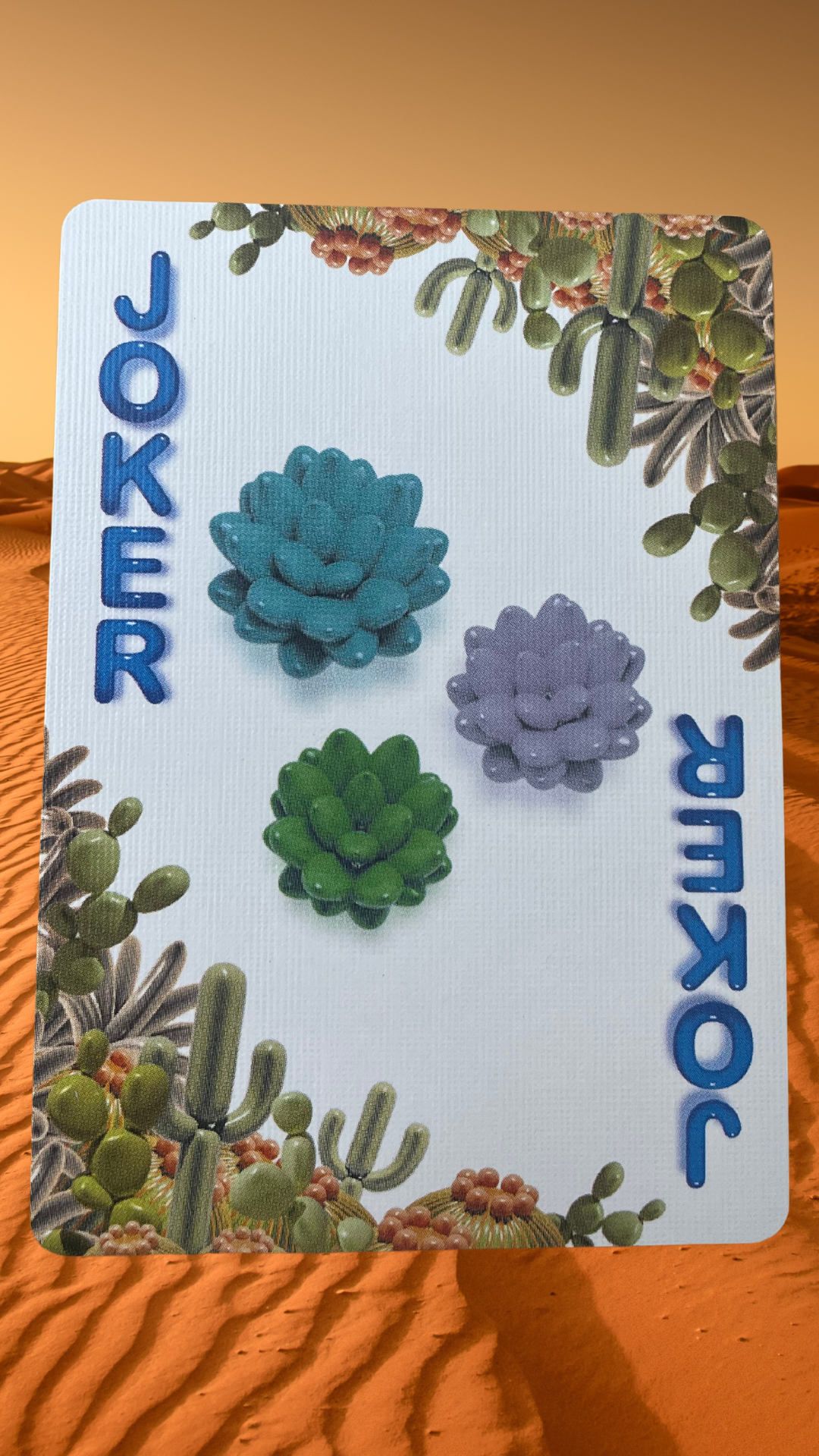 Balloon Desert Gilded Bicycle Playing Cards