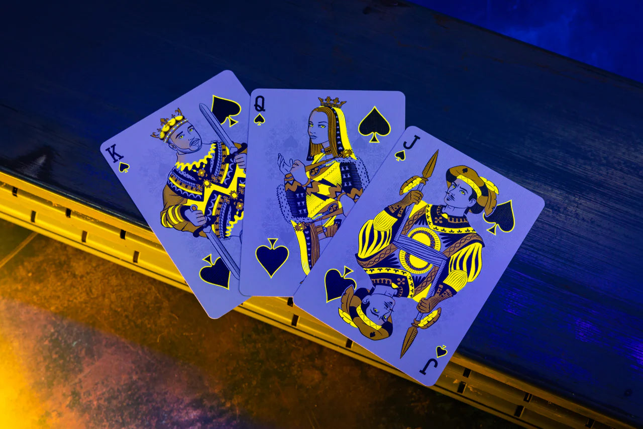 Bicycle Neon Yellow-Starburst Playing Cards Uv-Glow Deck