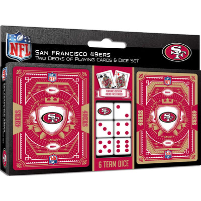 San Francisco 49ers - 2-Pack Playing Cards & Dice Set by Masterpieces