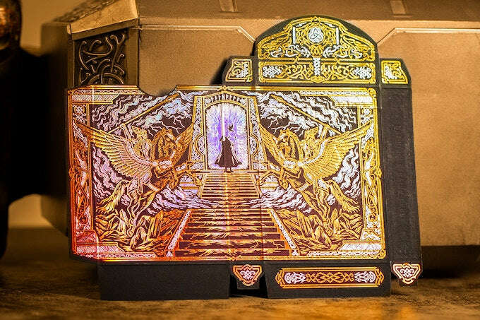 PlayingCardDecks.com-Gods of Norse Odin’s Trophy Holographic Playing Cards TPCC
