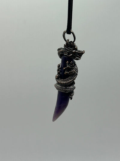 Dragon Pendant Necklace in Amethyst