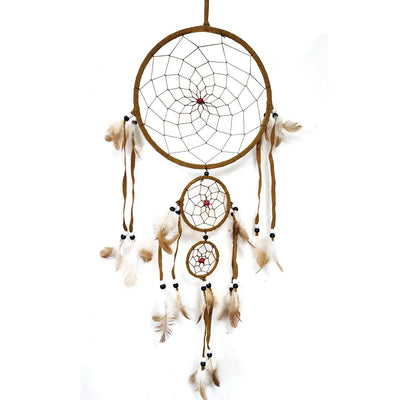 Dream Catcher Three Circles - Brown