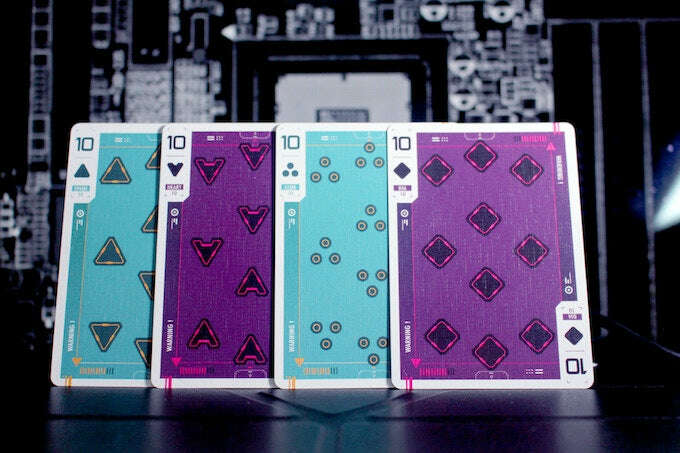 PlayingCardDecks.com-Cyberware Neon Playing Cards USPCC