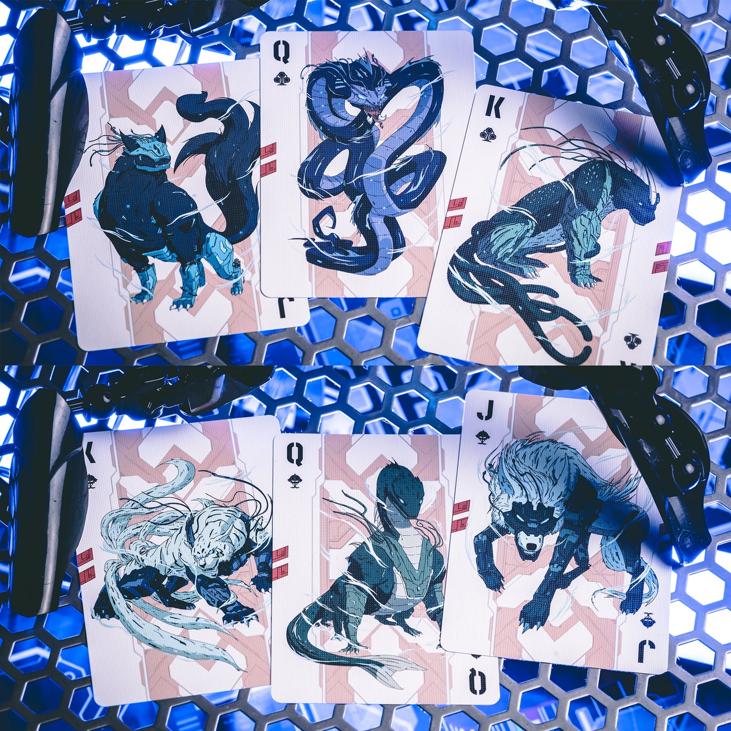 Cyberpunk Mythos Playing Cards - Blue