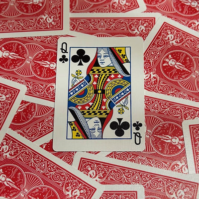 Red One-Way Forcing Deck - Queen of Clubs