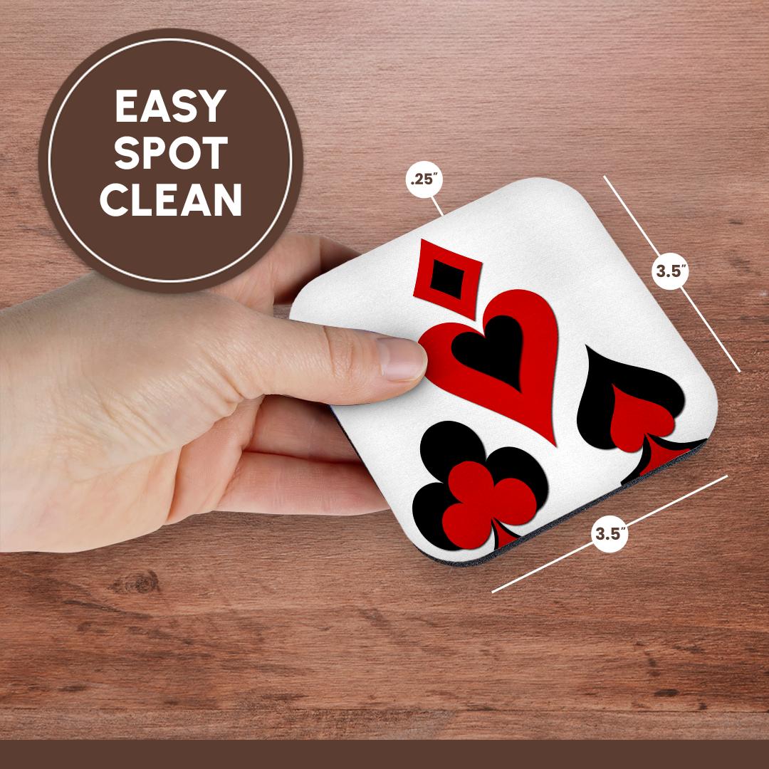 Playing Cards - Hearts, Diamonds, Clubs, and Spades - Coaster