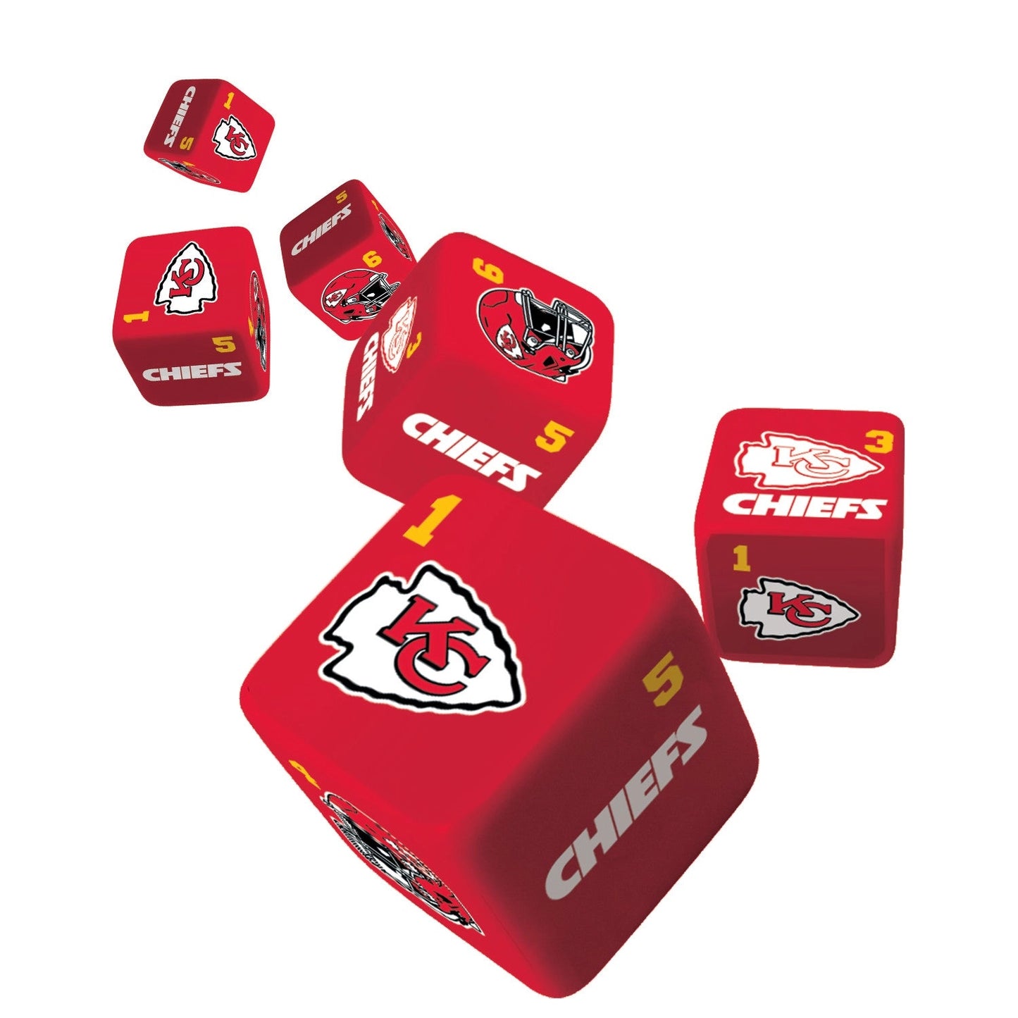 Kansas City Chiefs Dice Set - 19mm by Masterpieces