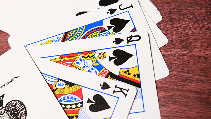 Blue Rider Back Bicycle Playing Cards