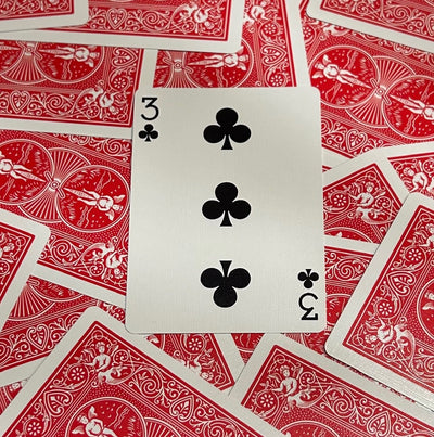Red One-Way Forcing Deck - 3 of Clubs