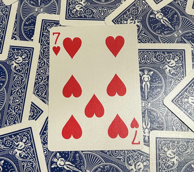 Blue One-Way Forcing Deck - 7 of Hearts