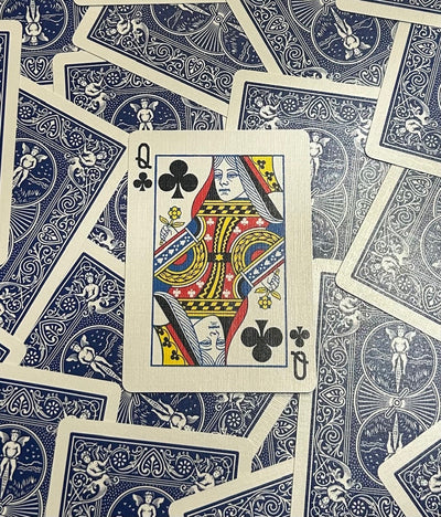 Blue One-Way Forcing Deck - Queen of Clubs
