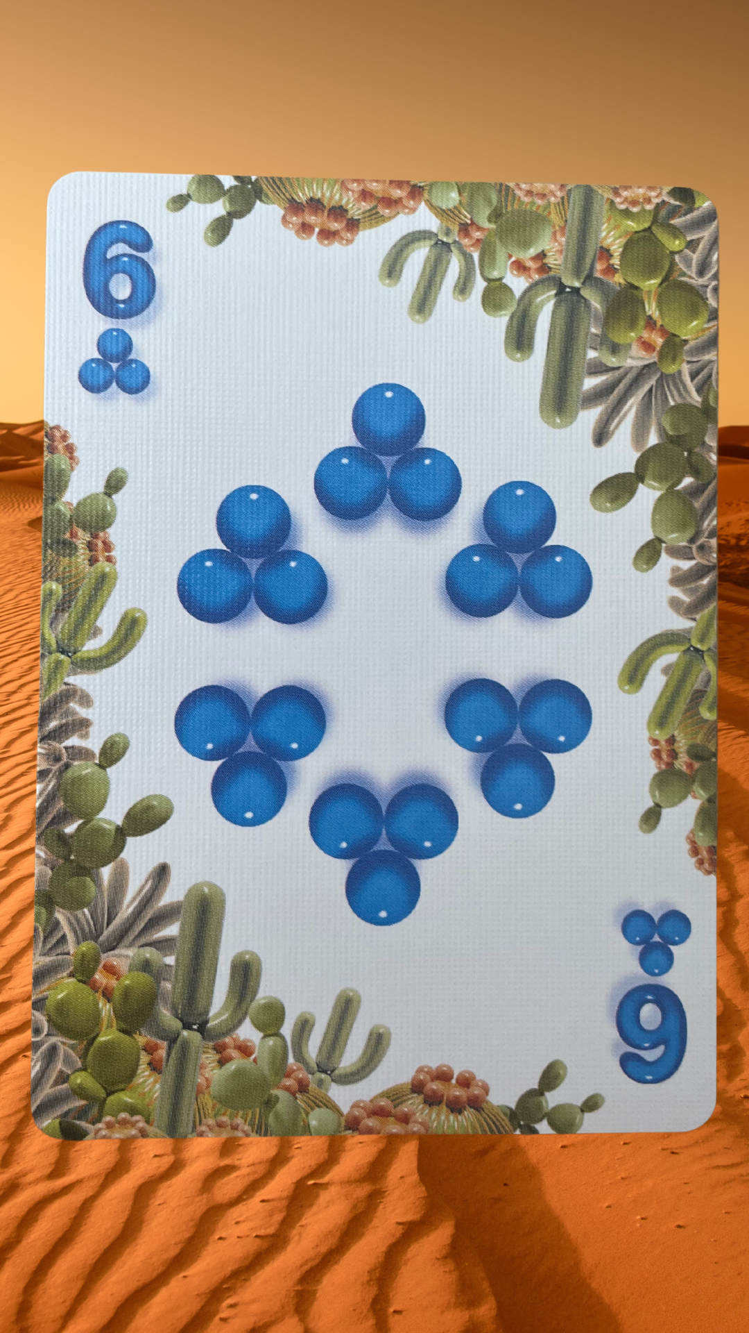 Balloon Desert Gilded Bicycle Playing Cards