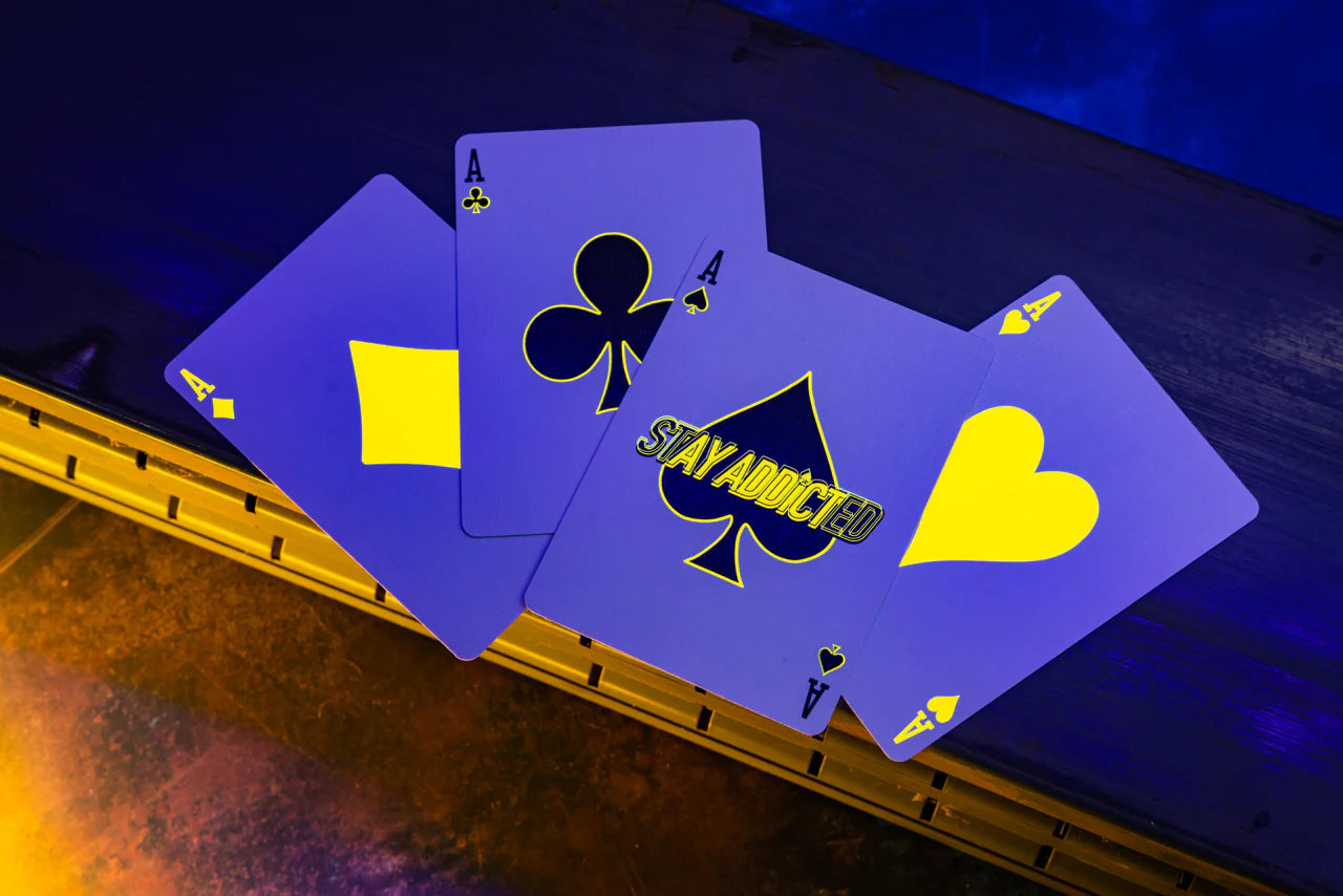 Bicycle Neon Yellow-Starburst Playing Cards Uv-Glow Deck