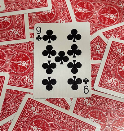 Red One-Way Forcing Deck - 9 of Clubs