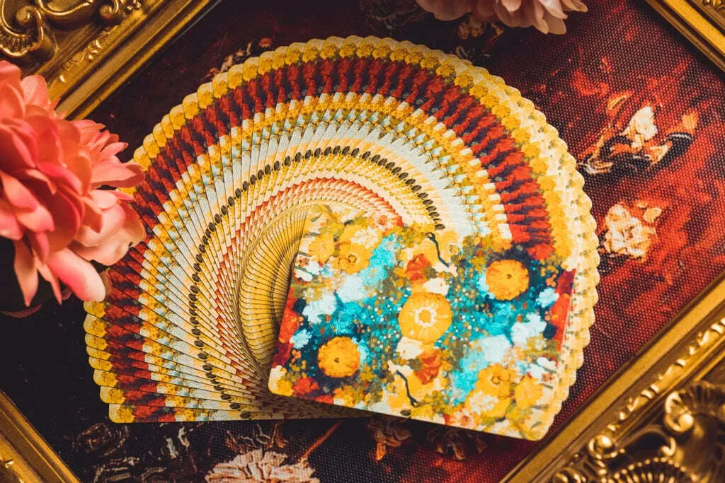 PlayingCardDecks.com-Van Gogh Zinnias Playing Cards USPCC