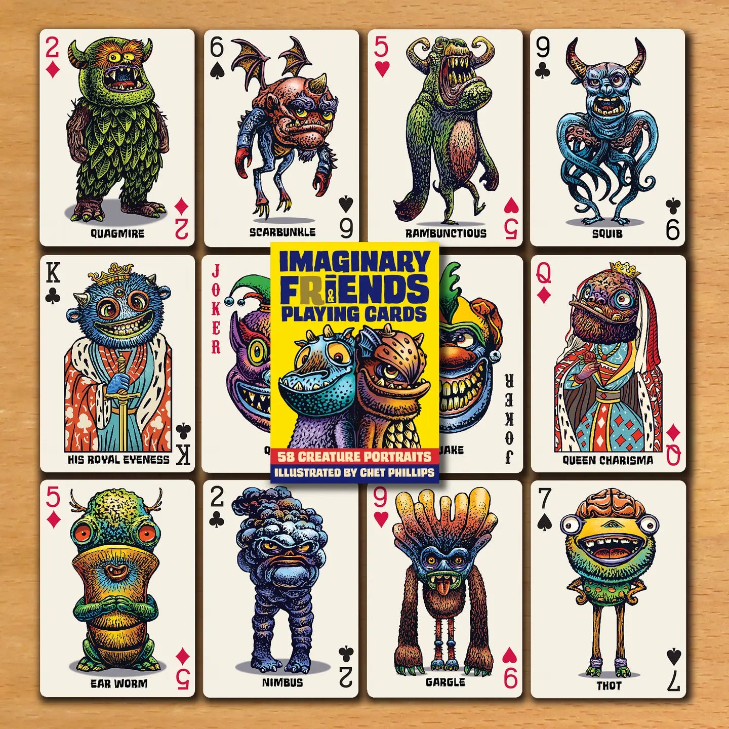 Imaginary Friends and Fiends Playing Cards