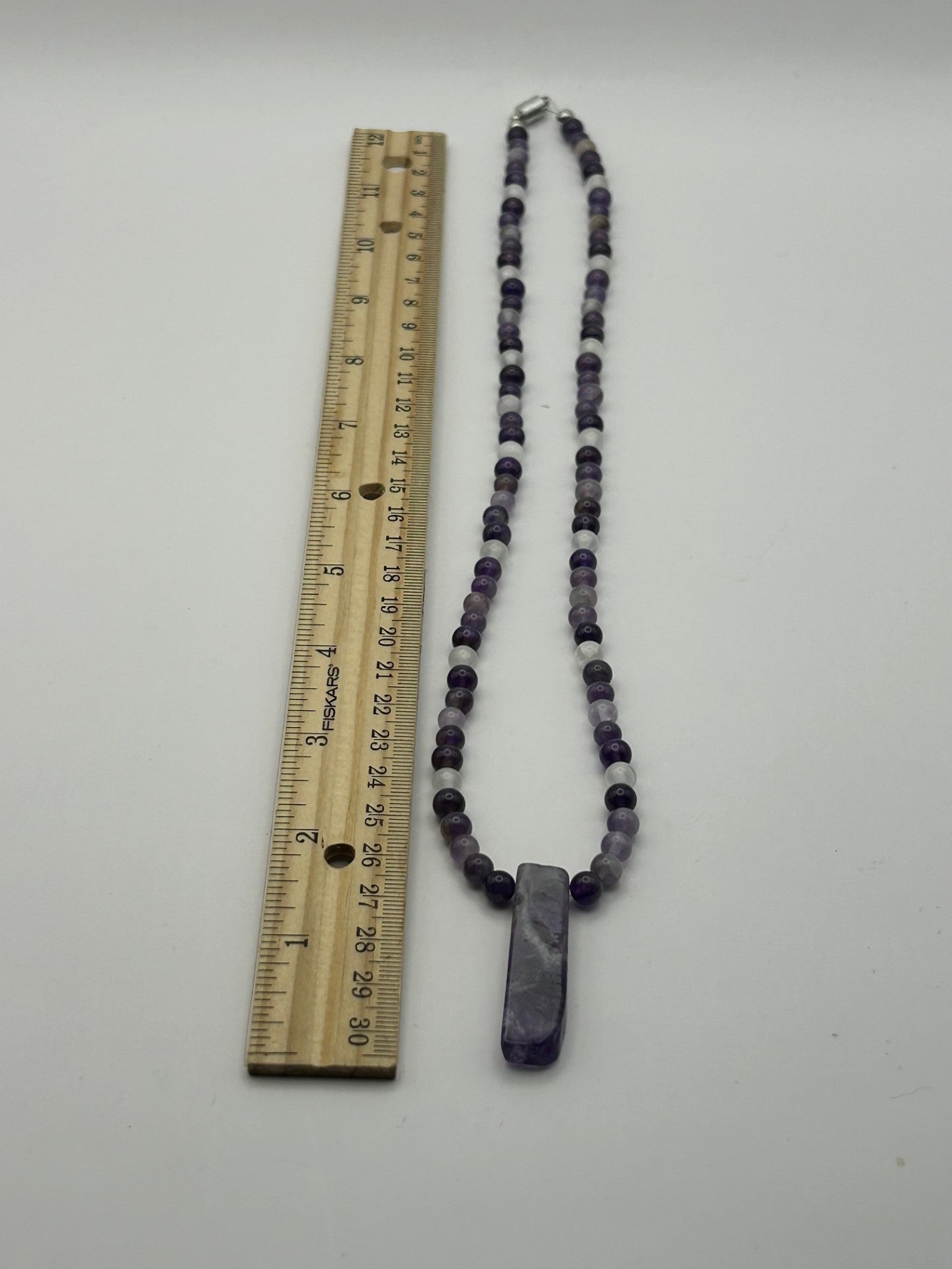 Amethyst and Selenite Handmade Necklace