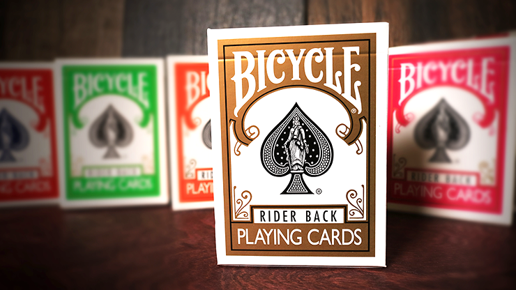 Gold Rider Back Bicycle Playing Cards with Gaff Card and 2 Jokers