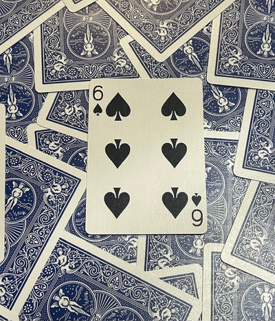 Blue One-Way Forcing Deck - 6 of Spades