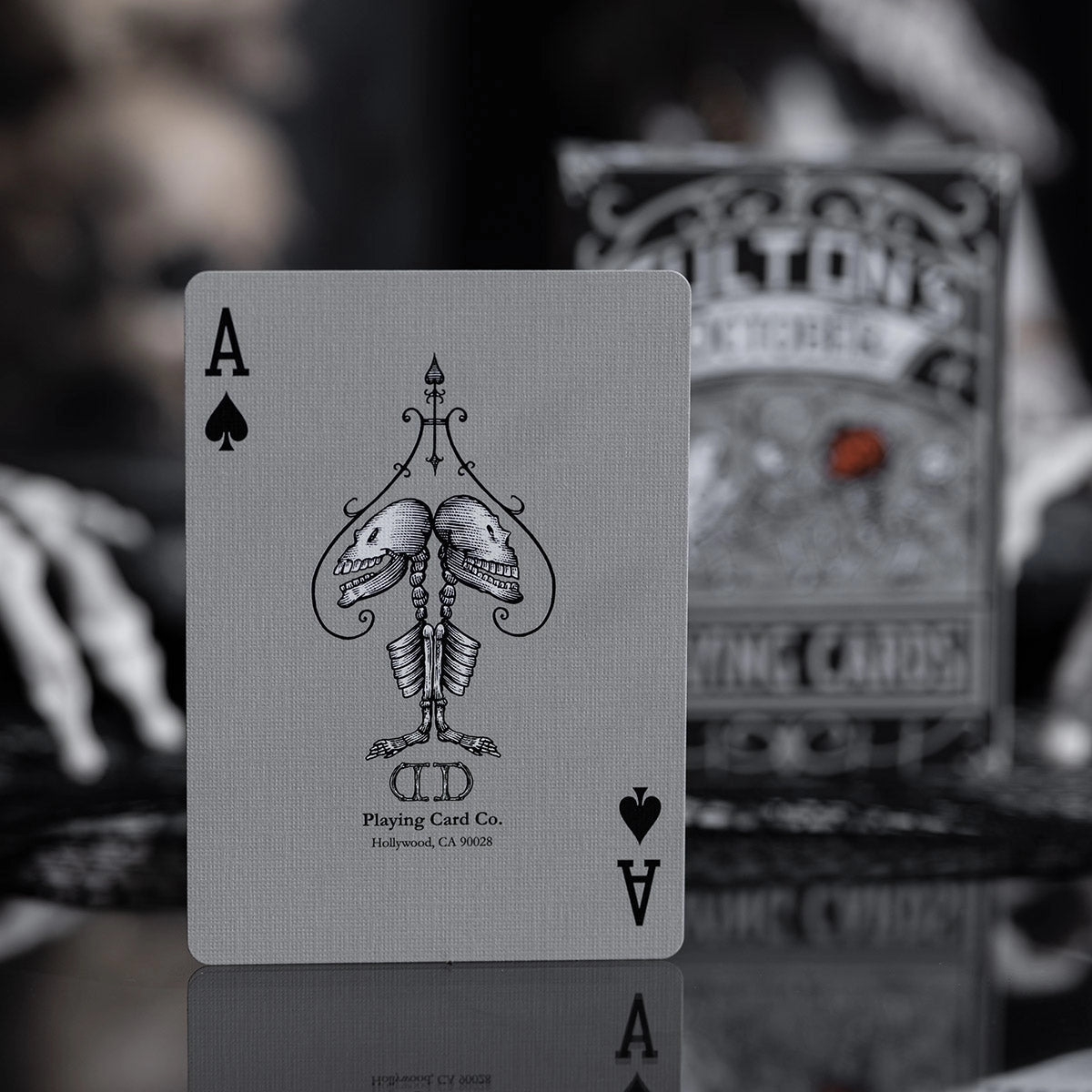 Fultons October Tombstone Grey Halloween Playing Cards