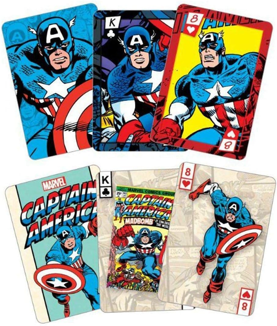 Marvel Comics Captain America Playing Cards – Relive the Super Soldier’s Adventures by Aquarius