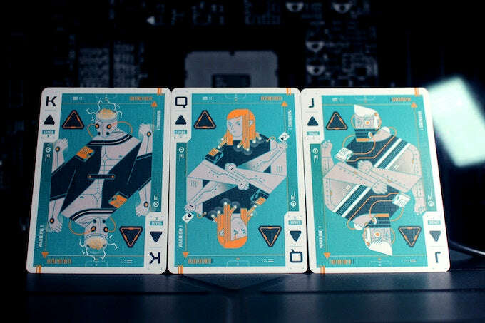 PlayingCardDecks.com-Cyberware Neon Playing Cards USPCC