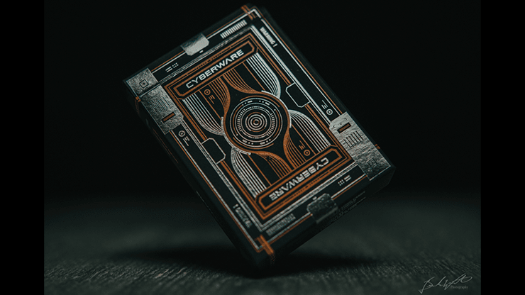 PlayingCardDecks.com-Cyberware Rouge Gilded Playing Cards USPCC