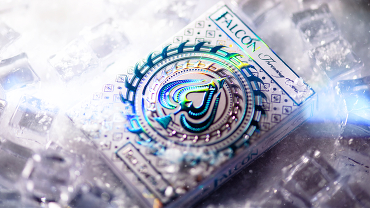 PlayingCardDecks.com-Ice Falcon Deluxe Throwing Playing Cards USPCC