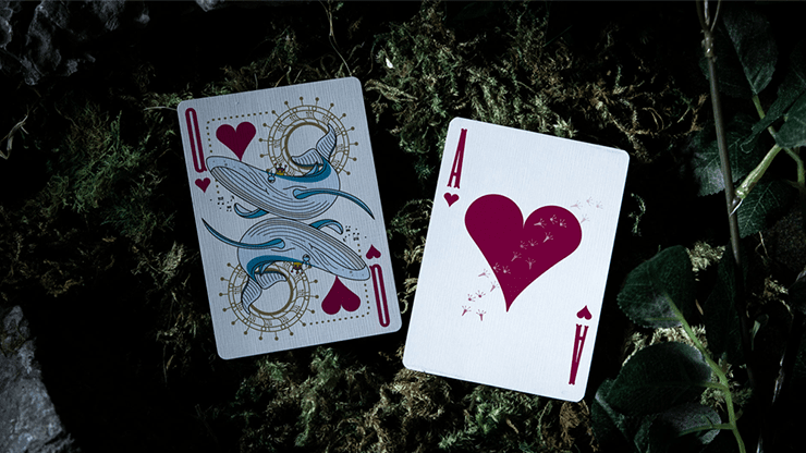 PlayingCardDecks.com-Under the Moon Moorland Green Playing Cards Cartamundi