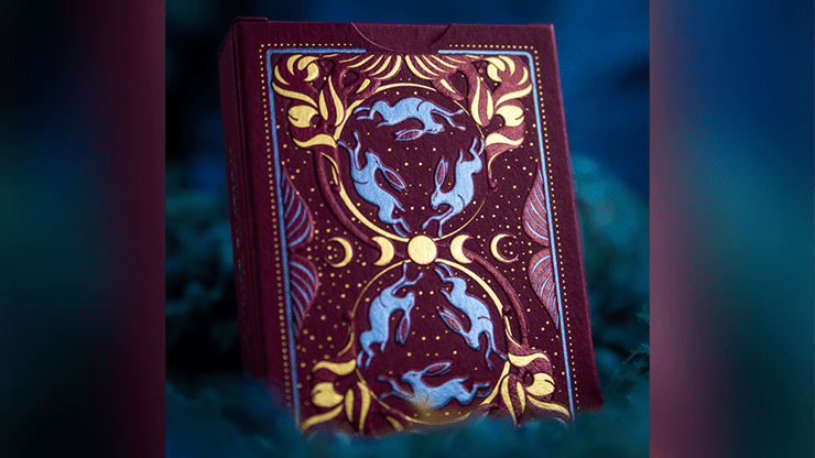 PlayingCardDecks.com-Under the Moon Moonrise Pink Playing Cards Cartamundi