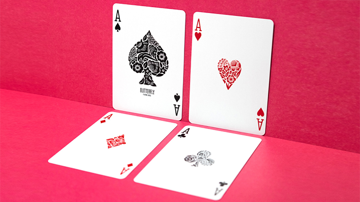 Butterfly Worker Marked Playing Cards Pink Cartamundi