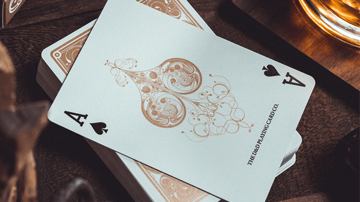 PlayingCardDecks.com-Smoke & Mirrors v8 Gold Playing Cards USPCC
