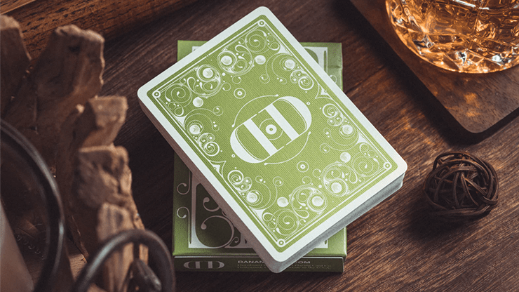 PlayingCardDecks.com-Smoke & Mirrors v8 Green Deluxe Playing Cards USPCC