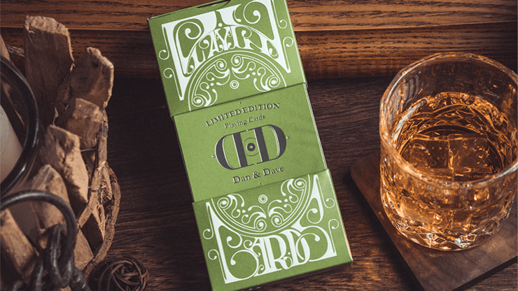PlayingCardDecks.com-Smoke & Mirrors v8 Green Deluxe Playing Cards USPCC