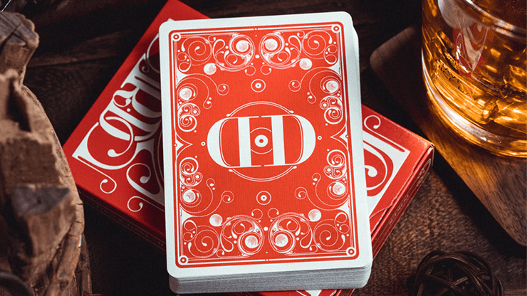 PlayingCardDecks.com-Smoke & Mirrors v8 Red Playing Cards USPCC
