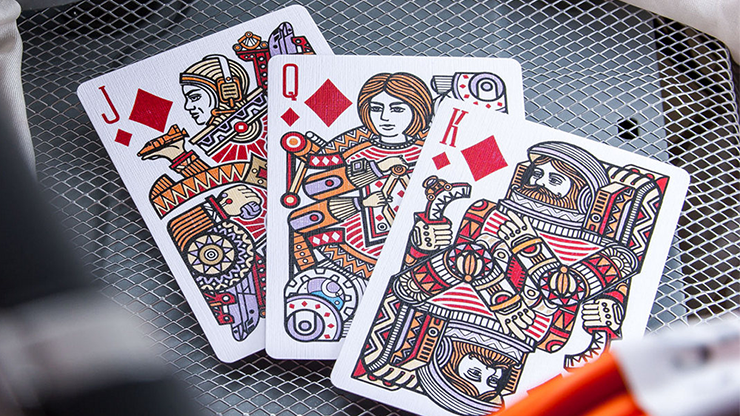PlayingCardDecks.com-Escape Velocity Blue Playing Cards Cartamundi