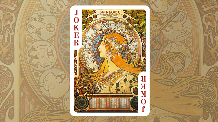 PlayingCardDecks.com-Mucha Gismonda Standard Gold Playing Cards TCC