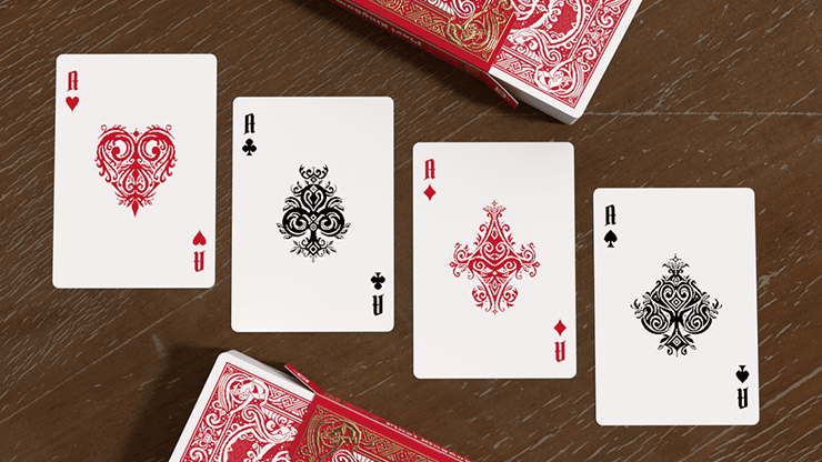 PlayingCardDecks.com-Pixel Kingdom Red Playing Cards USPCC