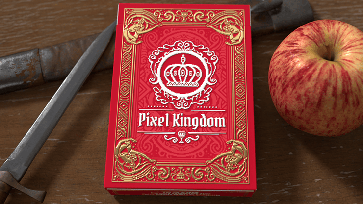 PlayingCardDecks.com-Pixel Kingdom Red Playing Cards USPCC