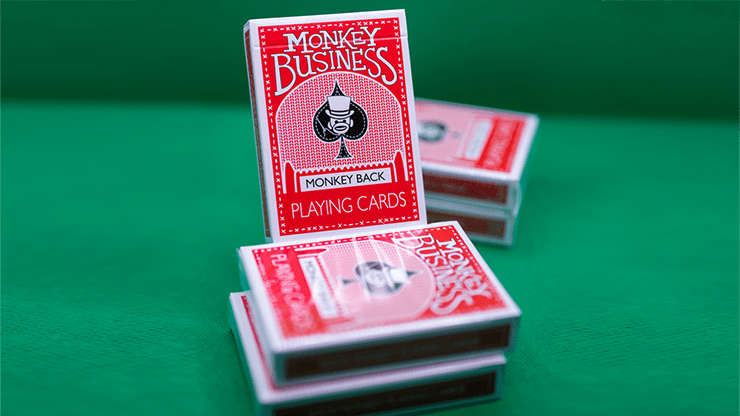 PlayingCardDecks.com-Monkey Business Red Playing Cards USPCC