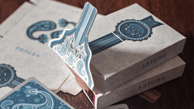 PlayingCardDecks.com-Marked Paisley Ton sur Ton Poudre Blue Playing Cards LPCC