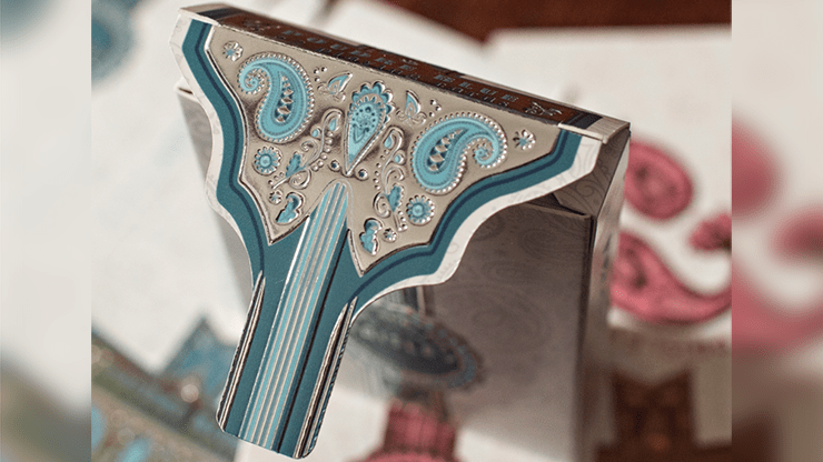 PlayingCardDecks.com-Marked Paisley Ton sur Ton Poudre Blue Playing Cards LPCC