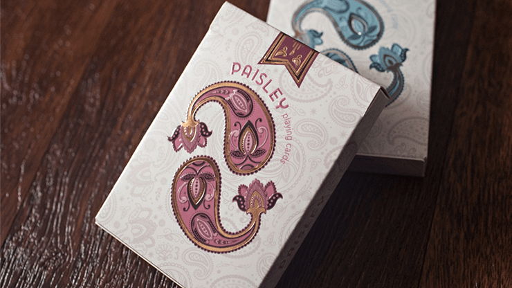 PlayingCardDecks.com-Marked Paisley Ton sur Ton Poudre Rouge Playing Cards LPCC