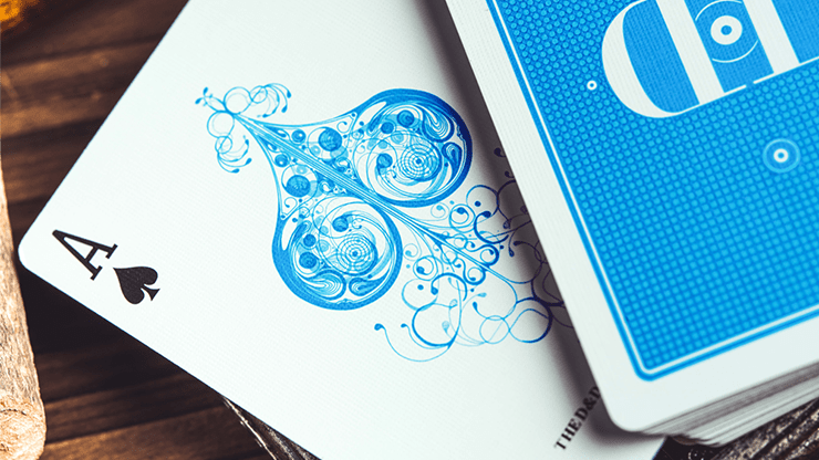 PlayingCardDecks.com-Smoke & Mirrors V9 Blue Edition Playing Cards USPCC